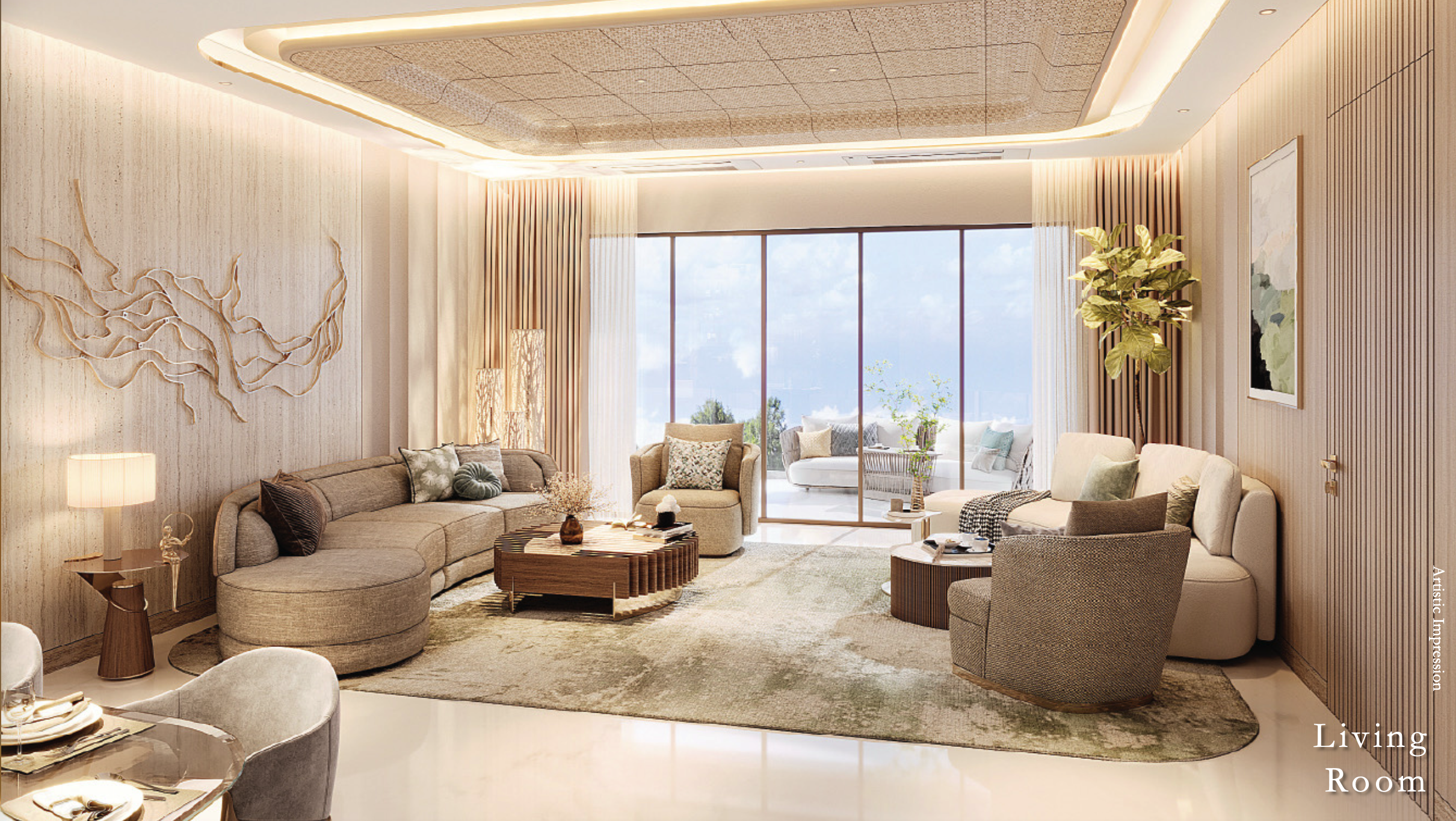 Luxury living room interior